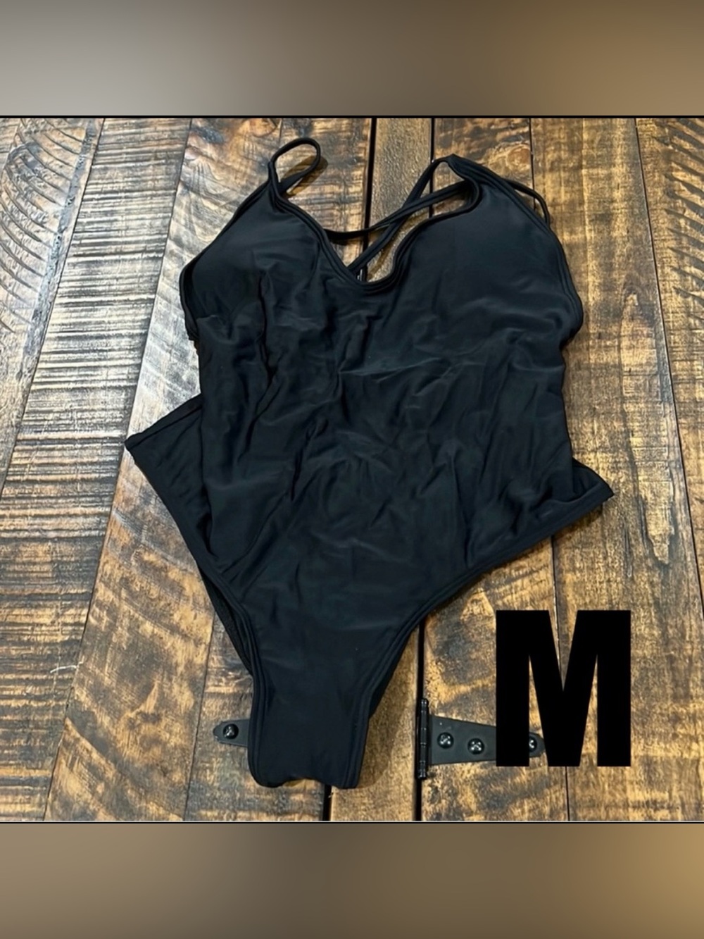 Black flattering swimsuit size medium